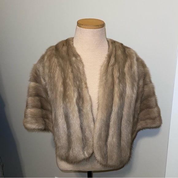 Vintage Frost Bros Women Mink Fur Shawl - Picture 5 of 5